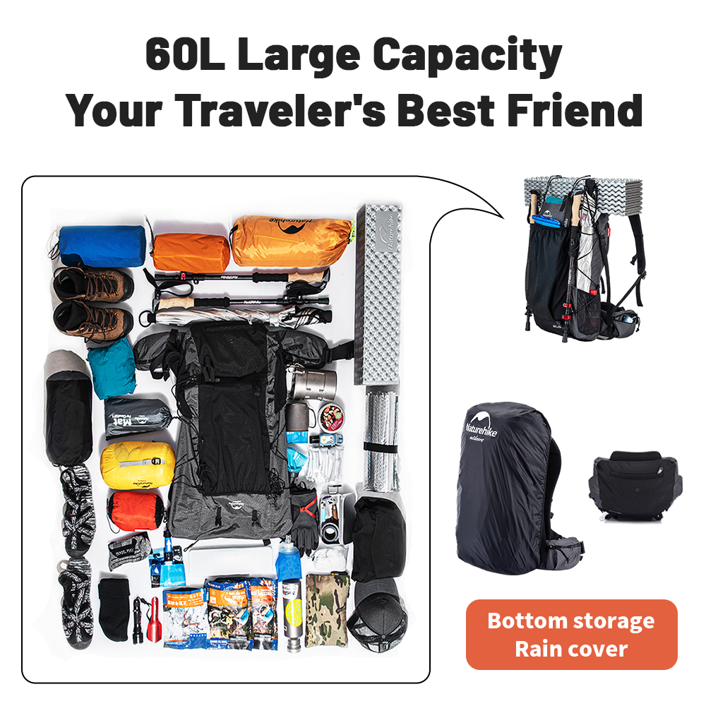 Naturehike Camping Backpack 60 - Mountain Biking Backpack recension och pris