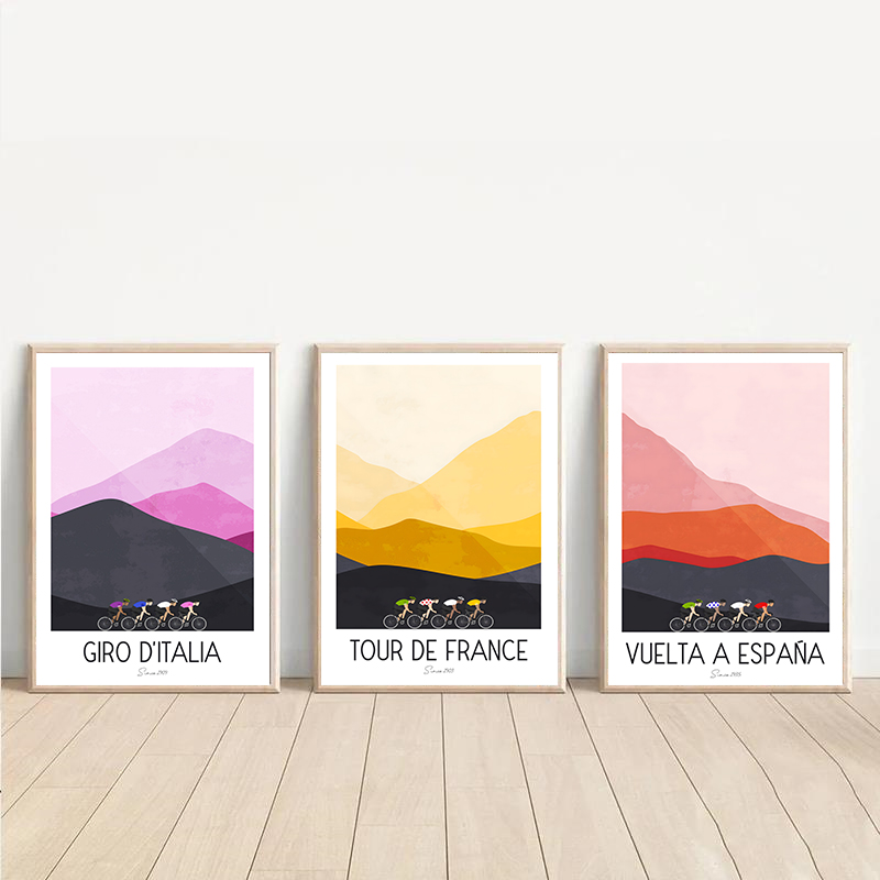 Watercolor Cycling Race Cyclis - Mountain Biking Races recension och pris