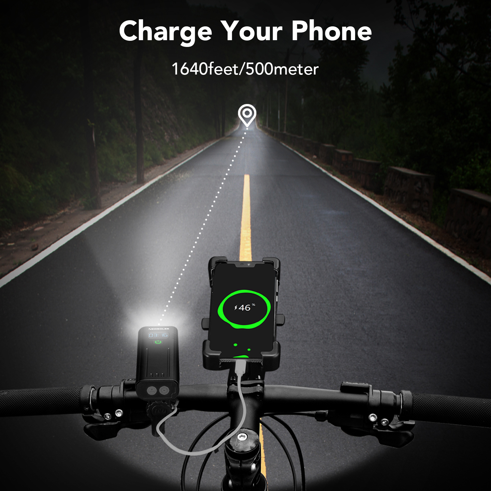 NEWBOLER Bicycle Light USB Cha - Mountain Biking Backpack recension och pris