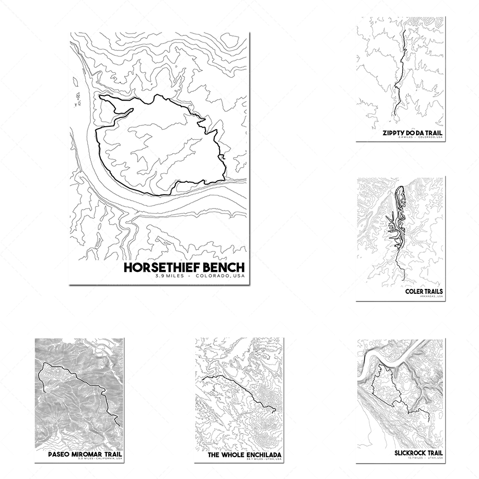 Map Poster Poster Colorado Top - Mountain Biking Colorado recension och pris