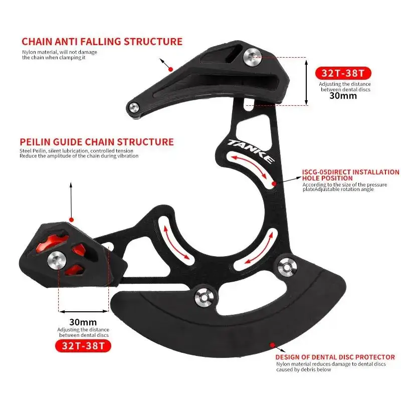 TANKE Bicycle Chain Guide ISCG - Chain Guide Iscg recension och pris